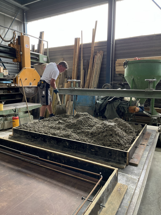 Betonverteilung in der Schalung