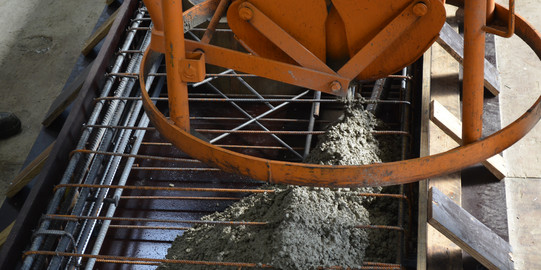 Betonage mit einer Betonbombe