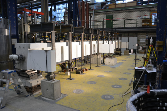 Versuchsaufbau auf dem Versuchsfeld